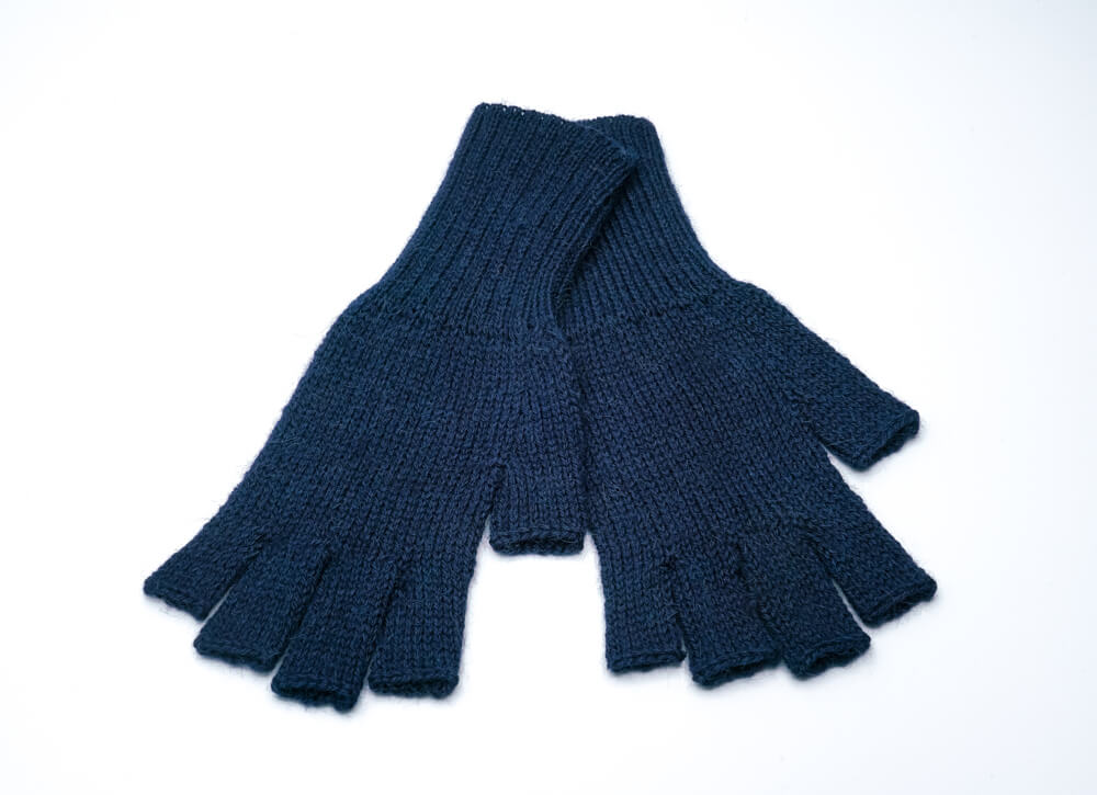 Alpaca Men's Handmade Fingerless Gloves